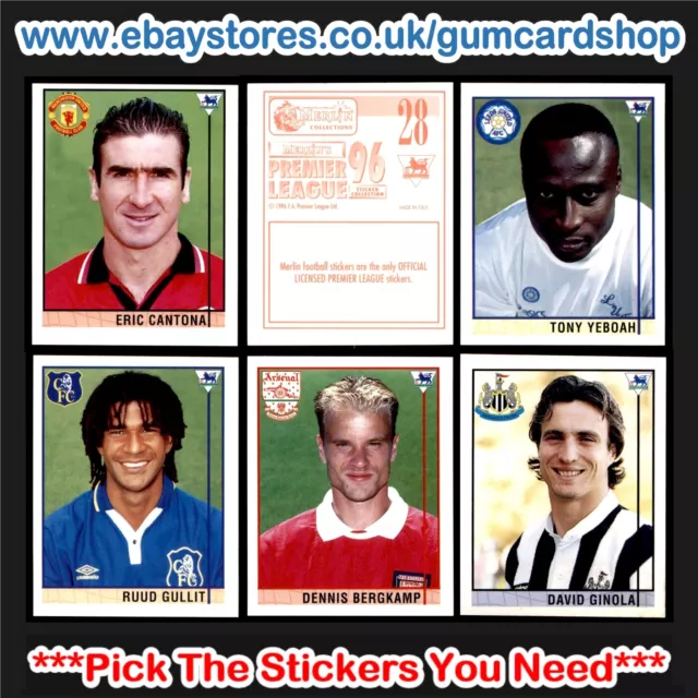 Merlin’s Premier League 96 (200 to 299) *Please Select Stickers*