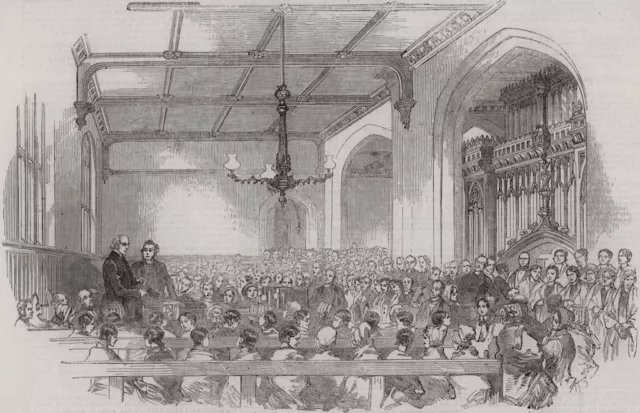 School for the Indigent Blind. Examination of the pupils. London 1851 print