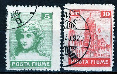 FIUME ITALY OCCUPATION 1919 STAMP Sc. # 46 AND 50 USED