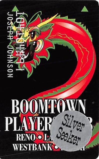 Boomtown Casino - Las Vegas, NV - RARE Special Issue Slot Card w/Silver Seeker