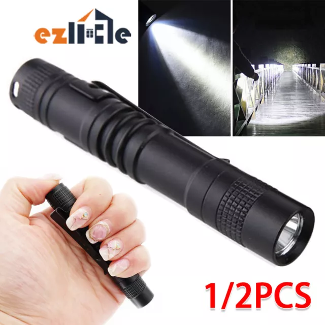 Mini Light Pen Micro Tiny Penlight Small LED Torch Tactical Flashlight Bright