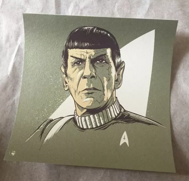 PATRICK CONNAN Star Trek II Spock Handbill Mini Print Movie with Metallic Inks !