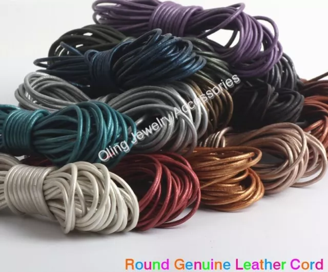 5m Faux Leather String Cords 1/1.5/2/3mm Round Rope Cord Strings Jewelry  Making
