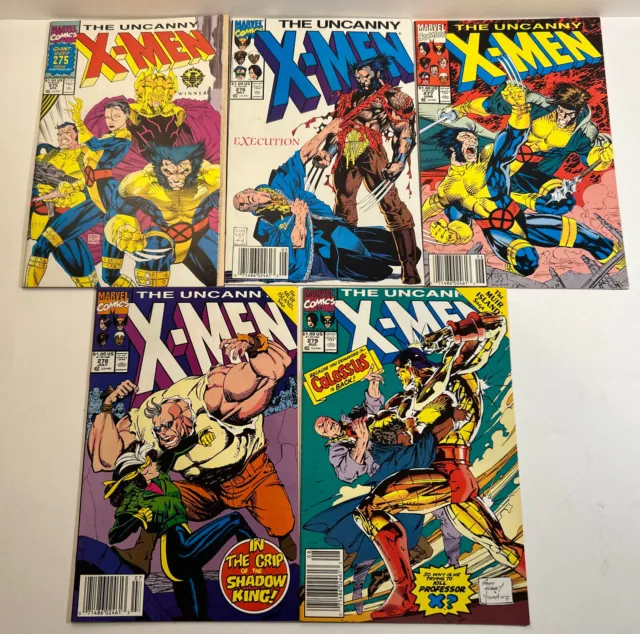 Uncanny Xmen Lot Of 5 Marvel Comics 275 276 277 278 & 279
