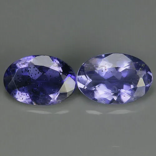 ★★ RARE !! 2 IOLITE VIOLETTE : 0,66 CARAT  ★★ p40.161