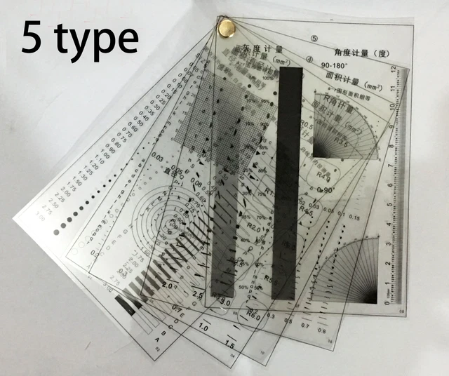 Point Gauge Transparent Film 1set Card Stain Crack Contrast Pet Dot Line Surface