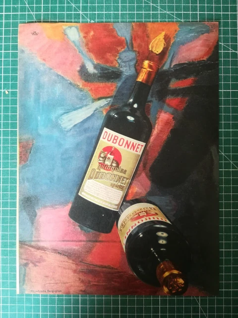PUBLICITE ADVERTISING 054 1956 DUBONNET vieux vin au quinquina apéritif
