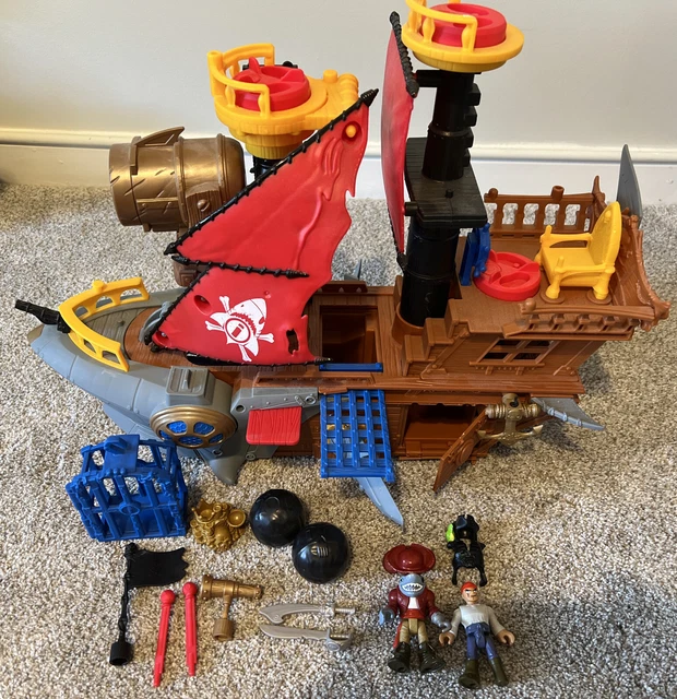 FISHER-PRICE IMAGINEXT SHARK Bite Pirate Ship - Ship, Figures and ...