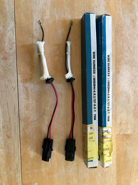 NOS 85-92 Firebird Trans Am GTA Fog Light Wiring Harness Set of 2 - NEW GM