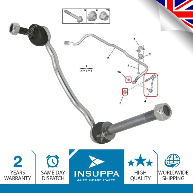 Stabilizer Anti Roll Bar Drop Link Front Axle Right For Citroen C5 VW Golf