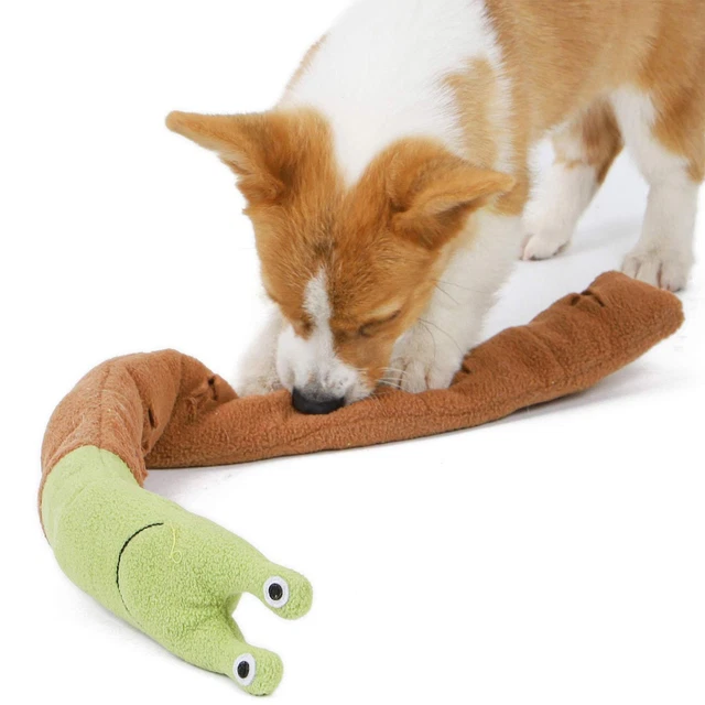 Pet Puppy Dogs Sniff Stuffed Snail Teeth Hiding Food Sound Interactive Toy 2