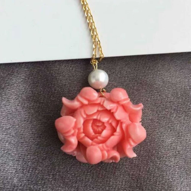 1pcs hibiscus mutabilis Shell pearl Lucky Amulet Pendant Craft Amulet Heart
