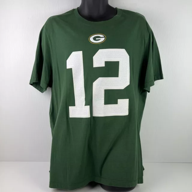 The Nike Tee Green Bay Packers NFL Licensed Aaron Rodgers #12 T-Shirt Jersey
