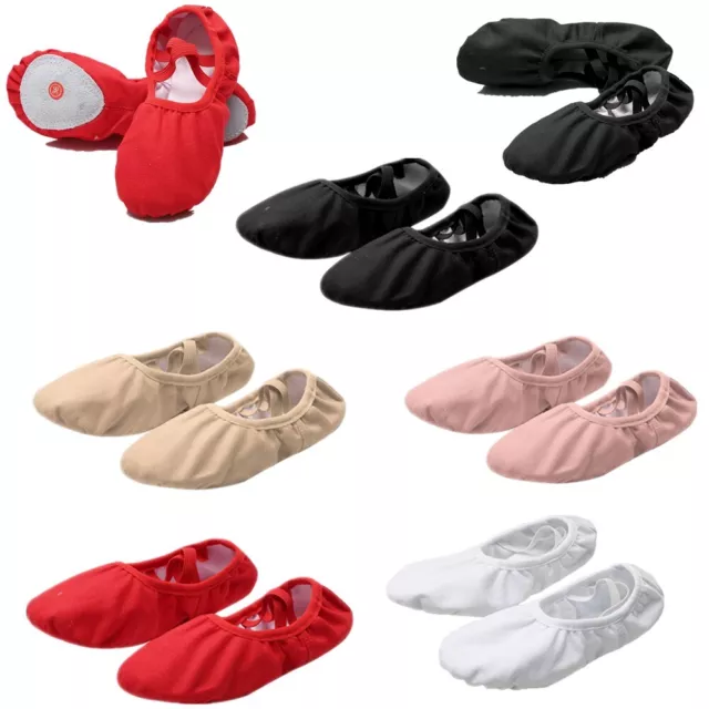 Kinder Mädchen Tanzschuhe Yoga Schuhe Latin Leinwand Ausbildung Ballettschuhe