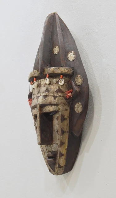 Mask African Marka Brass Wood Mask 3