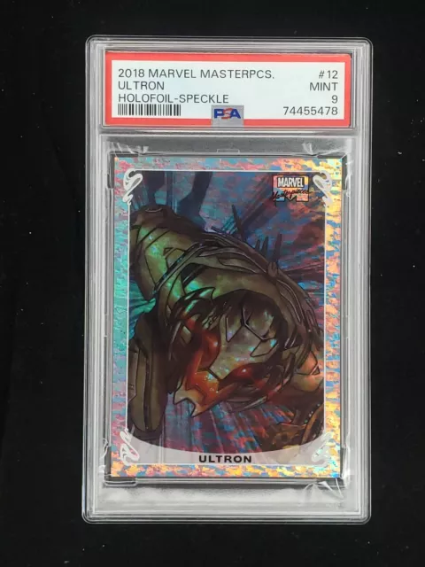 2018 Marvel Masterpieces Speckle Holofoil #12 Ultron PSA 9 78/99