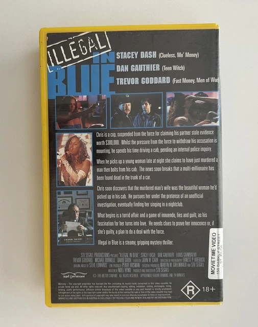 ILLEGAL IN BLUE [VHS] Big Box ExRental Tape Stacey Dash 1995 Erotic