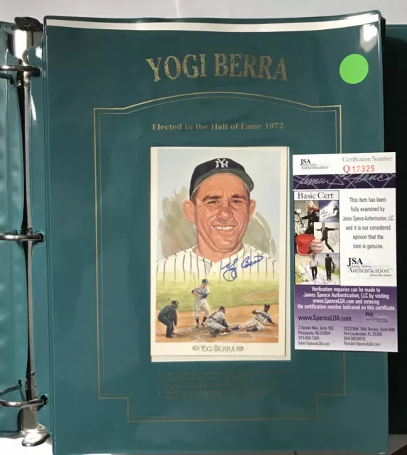 Yogi Berra Signed  Celebration Perez Steele Hall of Fame Postcard #6   JSA  COA