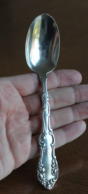 Cuillère En Argent Sterling Vintage RW & S - Motif Garçon/fille Et Voilier - 28g