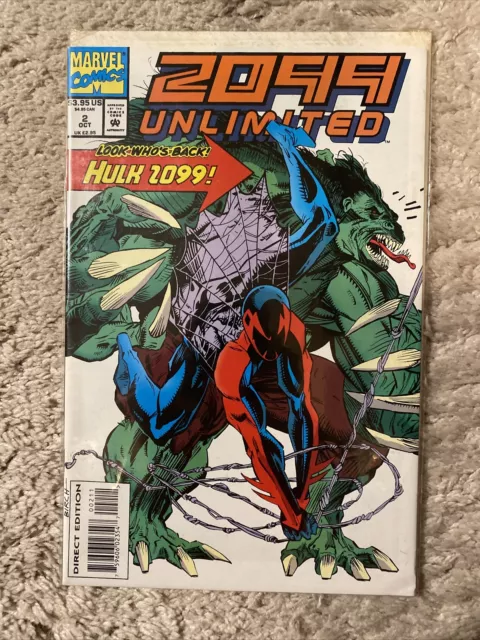 2099 Unlimited #2 Marvel Comics 1993 Nm+ Hulk & Spider-Man Appearance