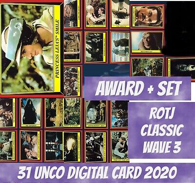 Topps Star Wars Leia Princess unco Award Set (1+30 Rotj classic W/3 2020 Digital