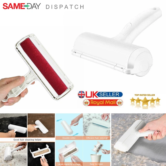 Pet Hair Remover Sofa Clothes Lint Cleaning Brush Reusable Dog Cat Fur Roller UK
