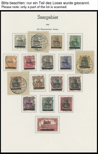 Slg., LOTS 1920-35, Slg. Saargebiet mit einigen besseren Werten,