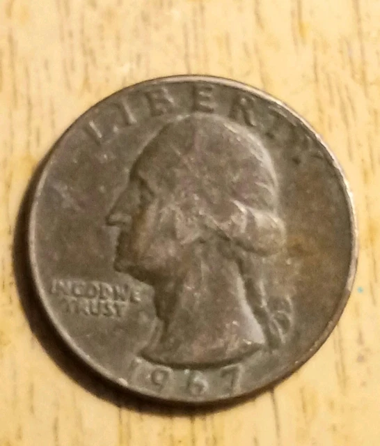 1967 WASHINGTON QUARTER Missing Clad Layers Errors Obv
