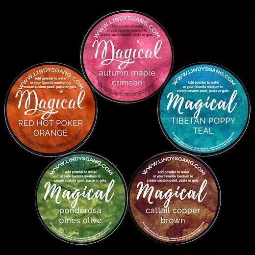 Lindy's Gang Shimmer Magicals 6g (0,25oz) 5 Stck. - Herbstblätter