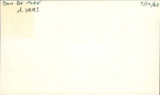 Don DeFore D.1993 Actor Signed 3" x 5" Index Card 2