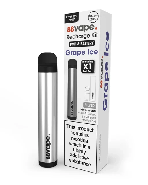 88 VAPE PEN Starter Kit Rechargeable POD Device Pre-Filled 20mg Nic Salt  Liquid £7.99