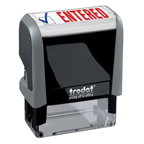 Entered Printy 4912 Self-Inking Two Color Stock Message Stamp