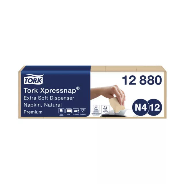 Tork Xpressnap Extra Soft Napkins Natural Pack of 1000 12880