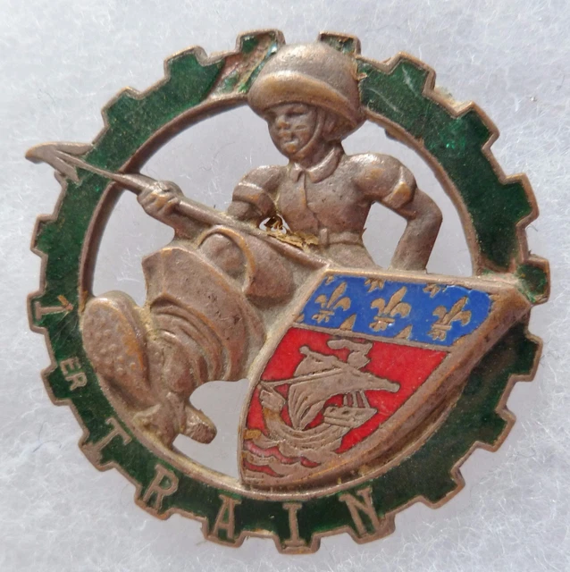 Insigne métallique du 1° escadron du train Sabouret 1° ET Insigne métallique du 1° escadron du train Sabouret 1° ET