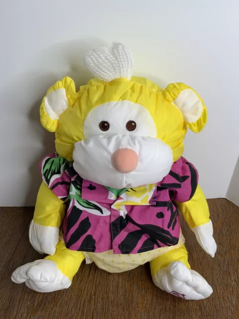 Fisher Price Puffalump Yellow Monkey With Clothes 15" Plush Vintage 1980’s