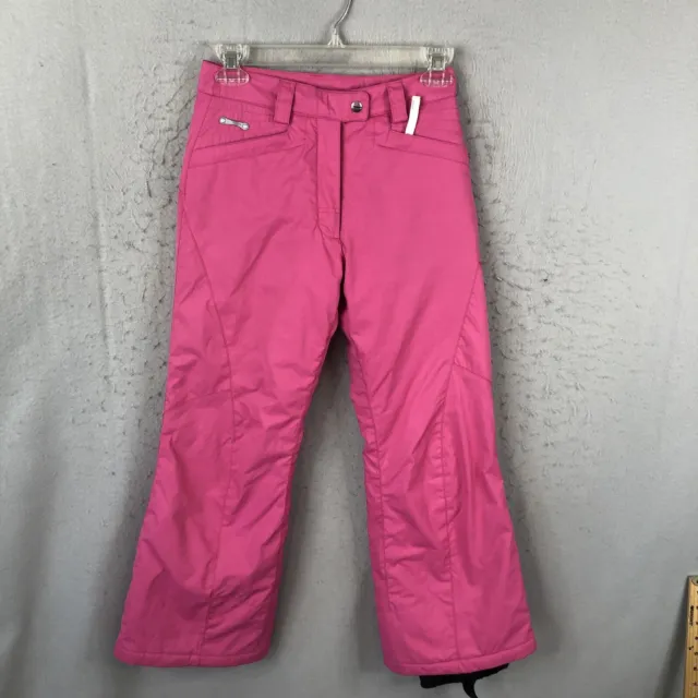 Spyder Snow Pants Girls 12 Pink Skiing Snowboarding Winter Padded Zip Pockets