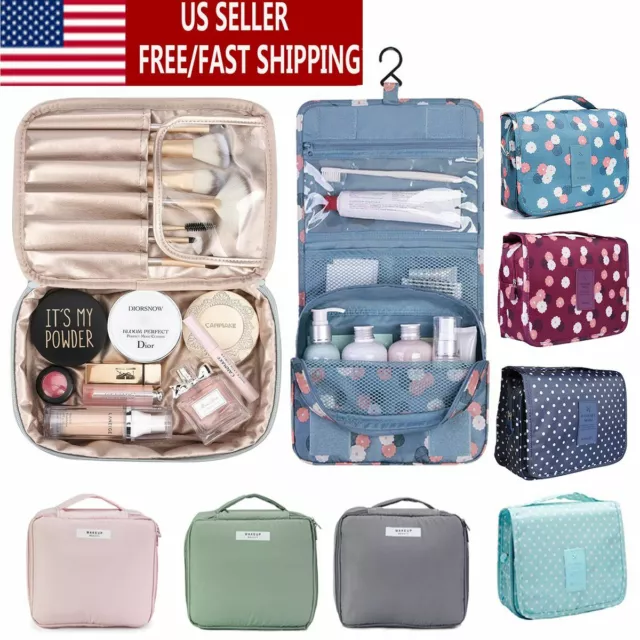 Women Multifunction Travel Cosmetic Bag Makeup Case Pouch Toiletry Organizer