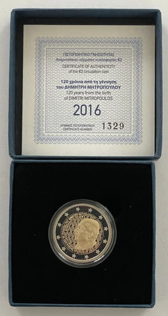 Grece 2016 - 2 Euro Be Proof 2016 - Mitropoulos - Etat Neuf -