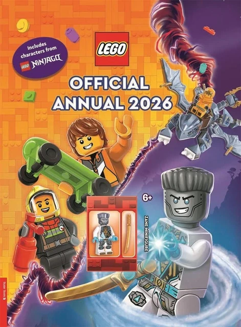 LEGO® BOOKS. OFFICIAL Annual 2026 (with Zane LEGO NINJAGO® minifigure ...