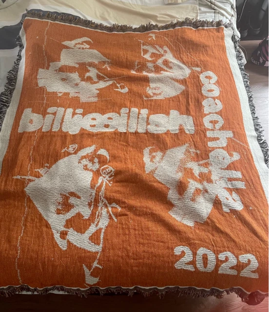 BILLIE EILISH 2022 Official Coachella Woven Blanket Rare Limited