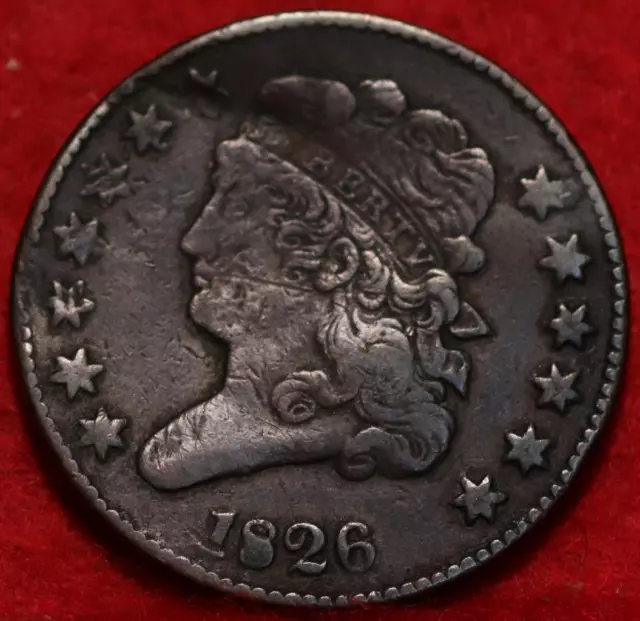 1826 Philadelphia Mint Copper Classic Head Half Cent