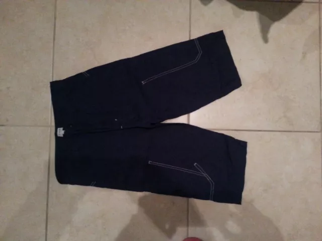 lotto 154b pantalone corto pantaloni bimbo blu righe OVIESSE 10-11 anni