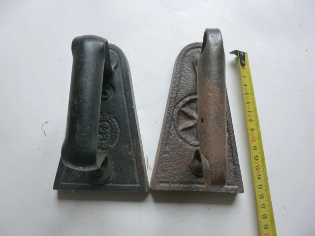2 ANCIENS FERS A Repasser En Fonte EUR 20,00 - PicClick FR