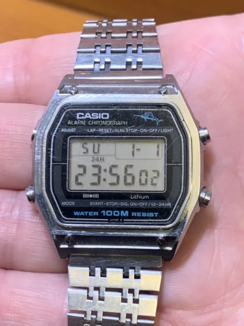Vintage Reloj Original "Casio Marlin W-450" Module 248 Japan A 1981 100% Working