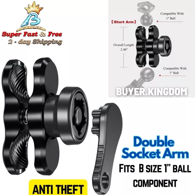 Anti Theft B Size 1" Bike Phone Holder With Security Knob For RAM Mounts BRCOVAN