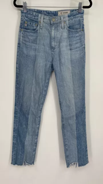 AG The Phoebe Vintage High-Waisted Jeans Size 24 Tapered Leg Cotton Denim Blue