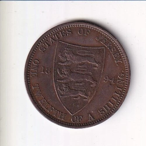 Jersey  1/12 Shilling  1894 Km8
