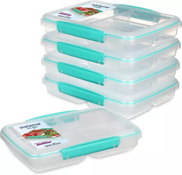NEW ~Sistema~ Kline It Rectangle Snack Container W/Dividers 820ml/27.7oz  Zealand