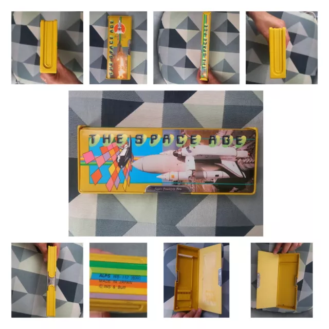 Raro Vintage Astuccio Pencil Case magnetico Japan SPACE AGE PANDORA'S BOX ALPS