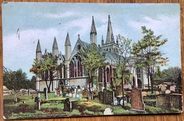 Great Yarmouth St Nicholas Church 1910 Hunt Obelisk Farm Westwick Postcard